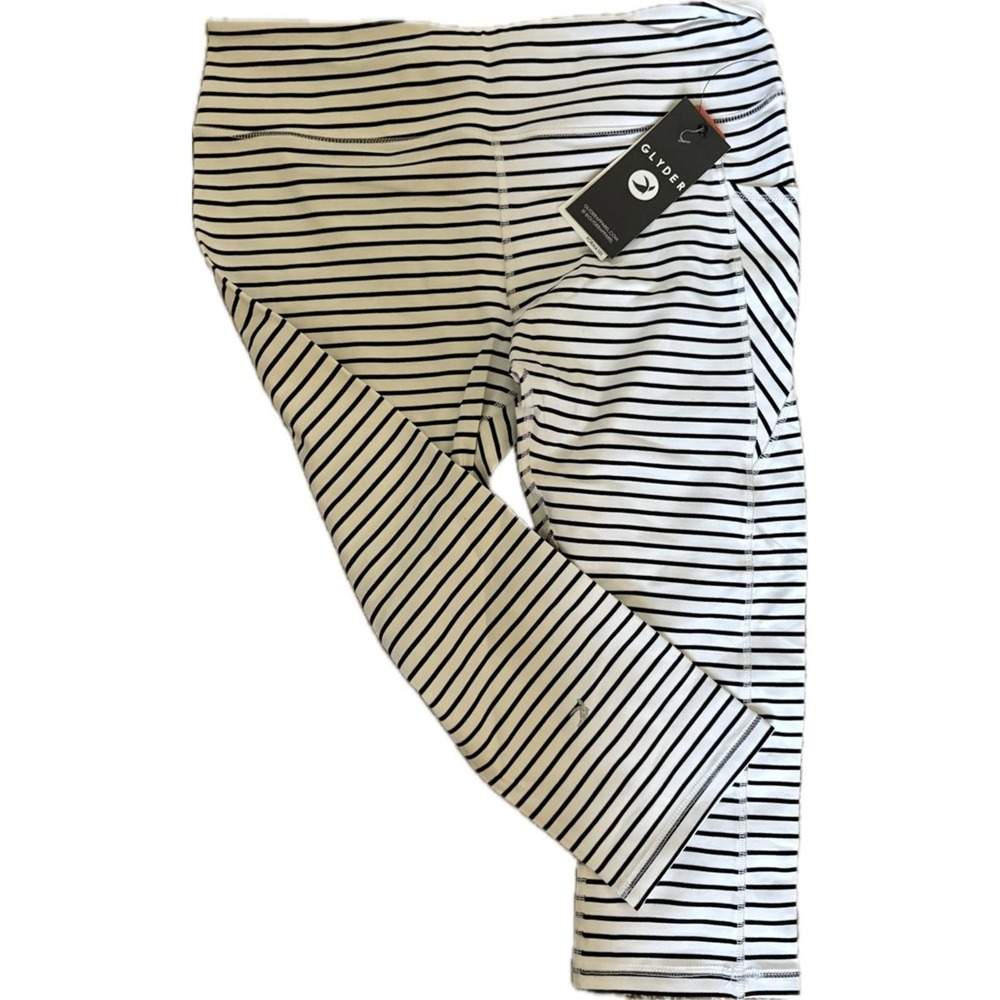 NWT Glyder Striped Activewear Set Bra Top & Leggings with Pockets Athleisure XL - Picture 13 of 13